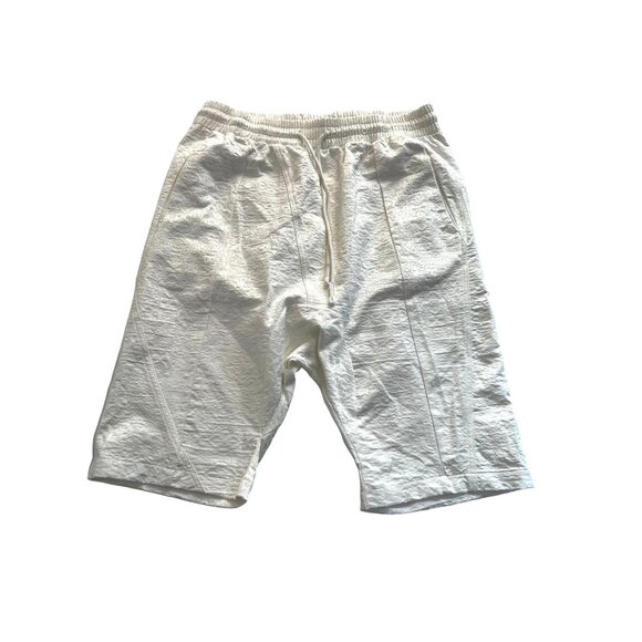 Les Benjamins Drawstring Shorts in White - Picture 2 of 8
